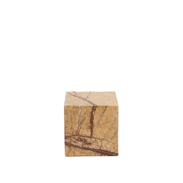 Marble Object Cube - Pink Taupe