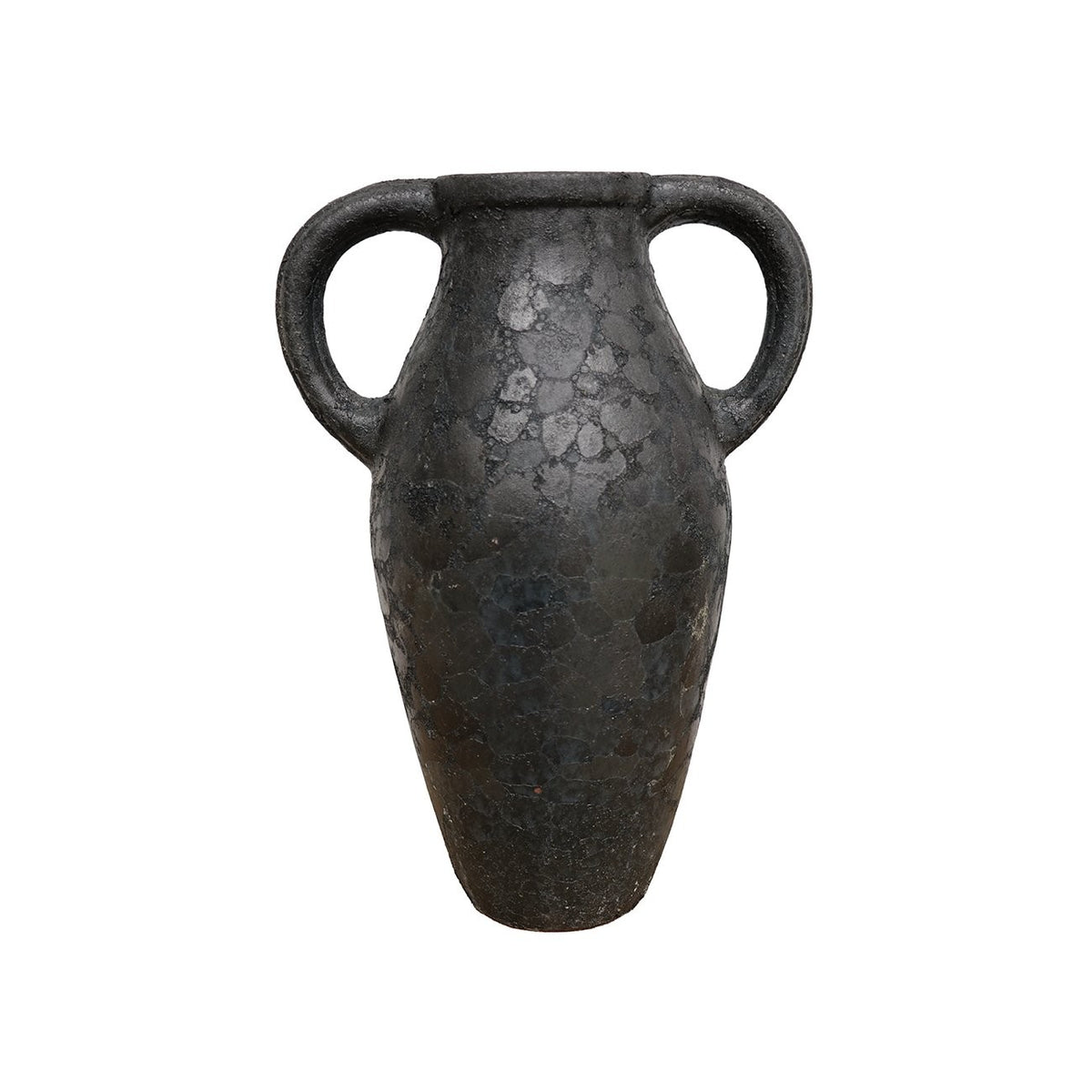 Earthenware Urn Vessel - Aged Black
