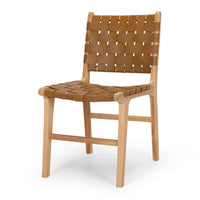 Indo Woven Dining Chair - Saddle