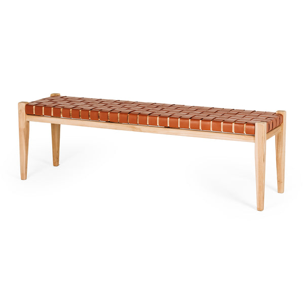 Indo Woven Bench Seat - Tan