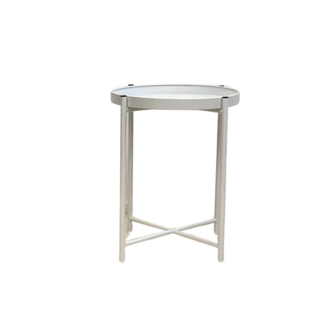 Sofia Round Side Table - White