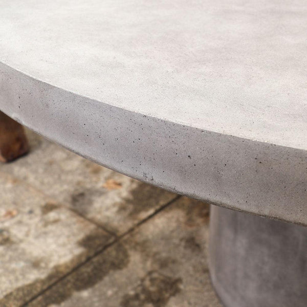 Milazzo Round Concrete Dining Table - Grey - Humble & Grand Homestore