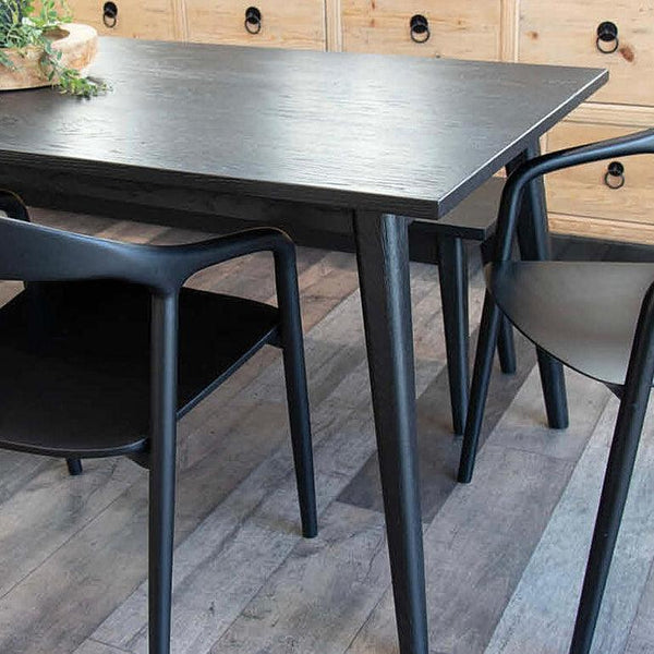 Vaasa Matte Black Dining Table - 220 - Humble & Grand Homestore