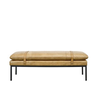 Baxter Leather Ottoman / Bench - Tan Leather