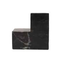 Marble Object L Shape - Black