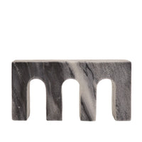 Marble Object Triple Arch - Grey