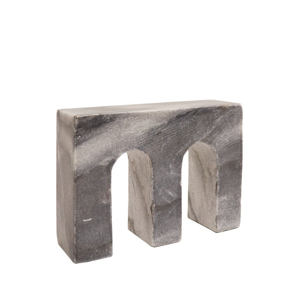 Marble Object Double Arch - Grey