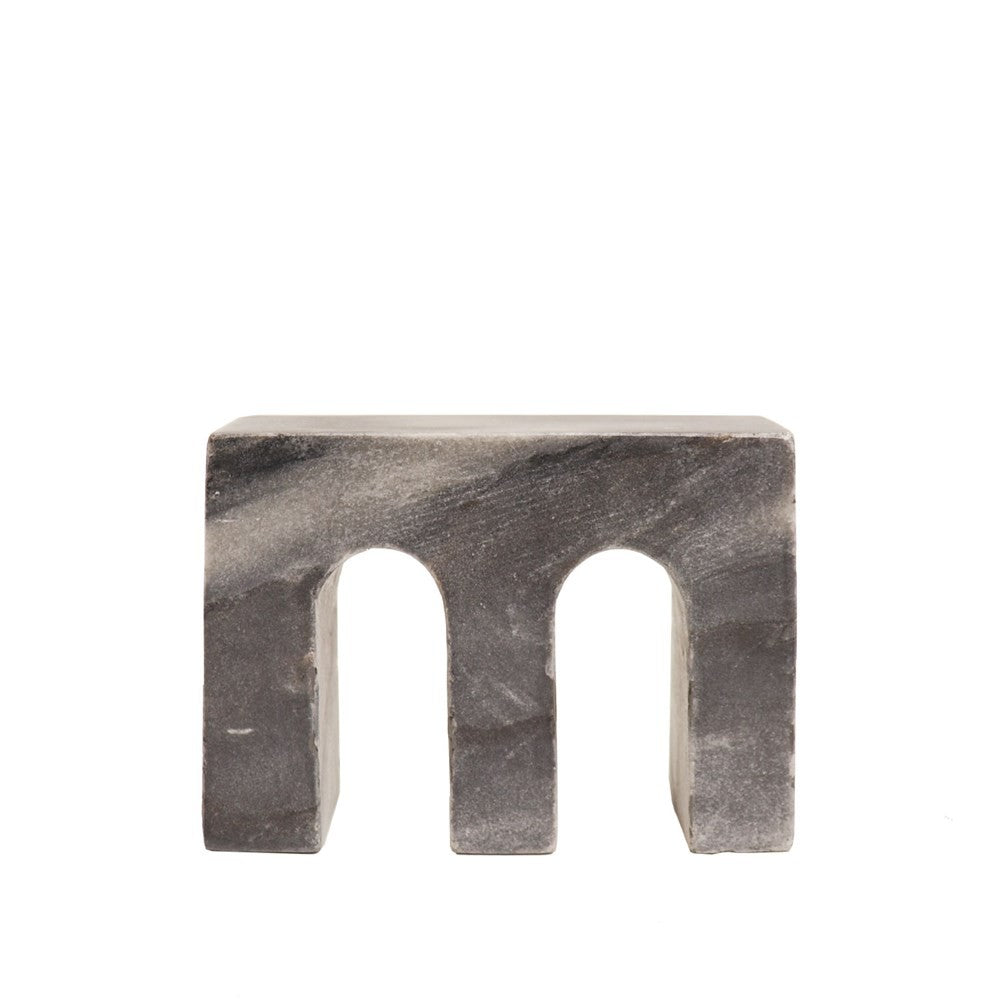 Marble Object Double Arch - Grey