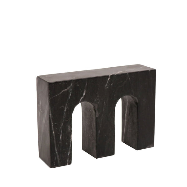 Marble Object Double Arch - Black