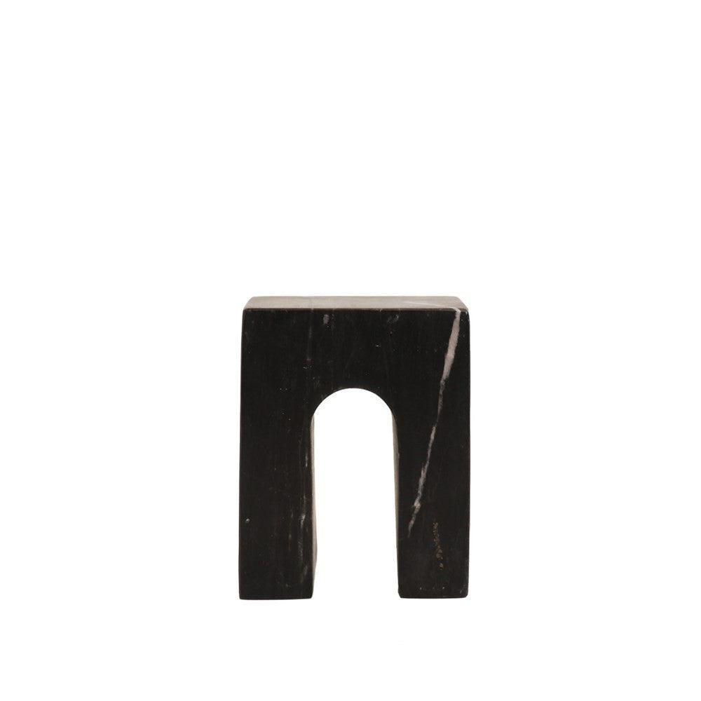 Marble Object Single Arch - Black
