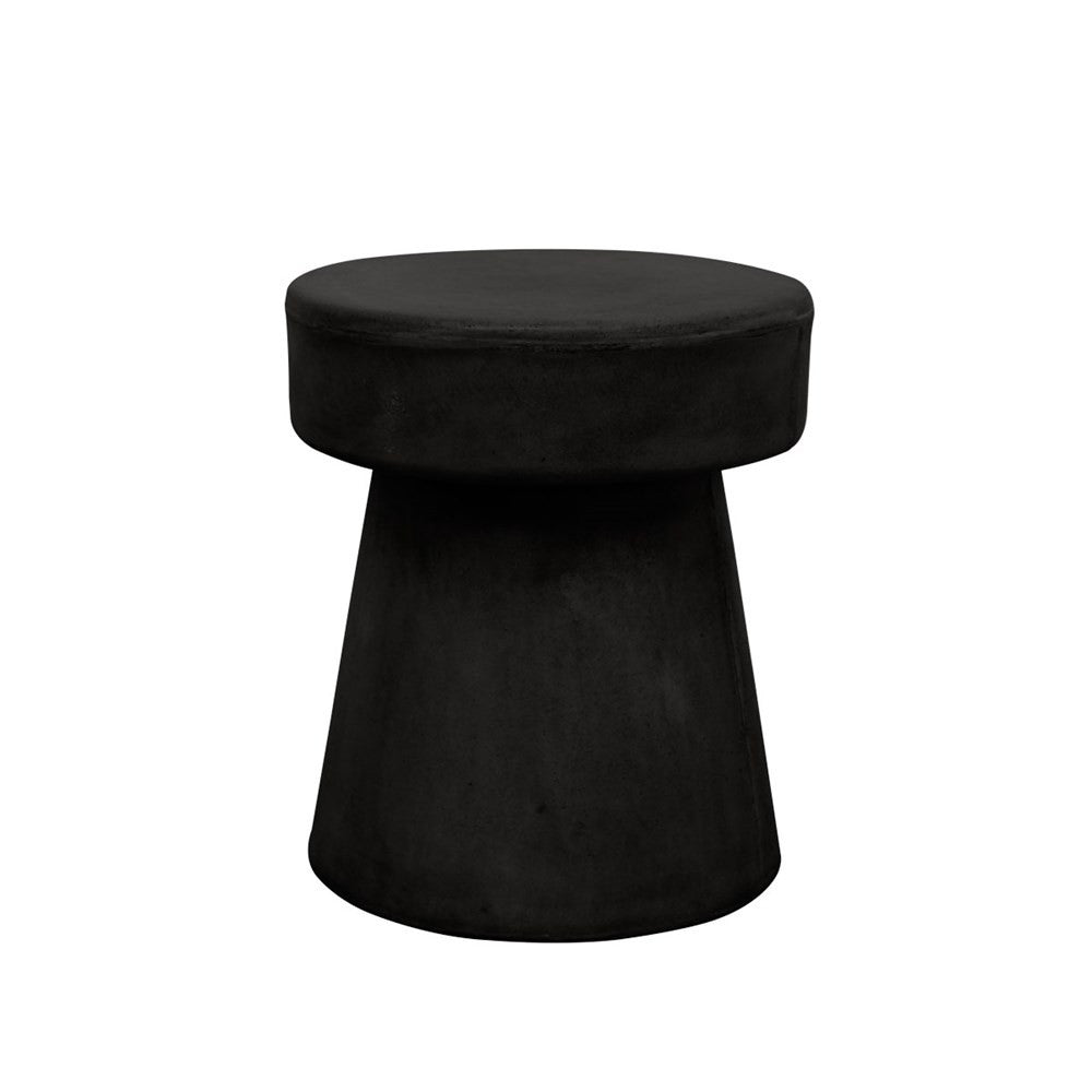 Mushroom Concrete Side Table / Stool - Black