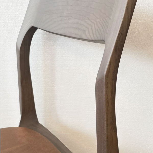 Cooper Stackable Dining Chair -  Brown Leather