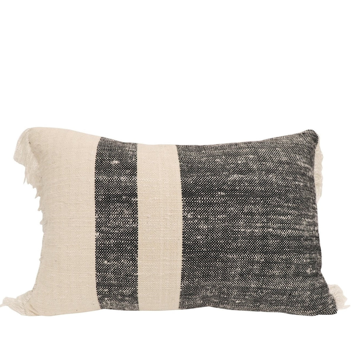 Cora Rectangle Cushion - Natural/Grey