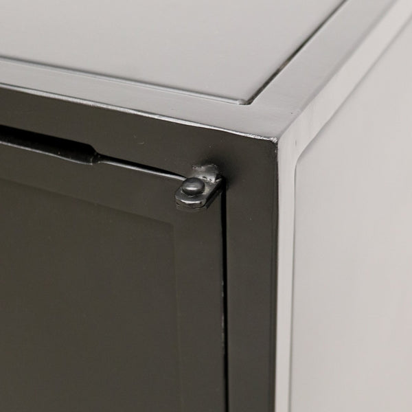 Carson Metal Bedside Table - Solid Door
