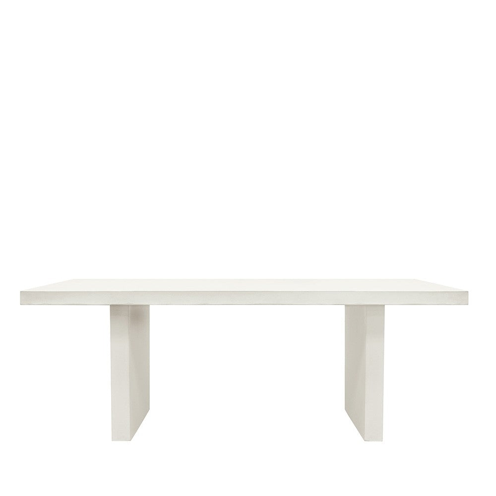 Palma Concrete Dining Table - White