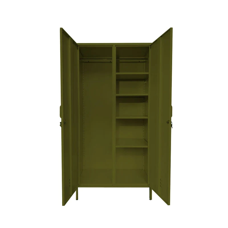 Clarence Contemporary Metal Locker - Olive
