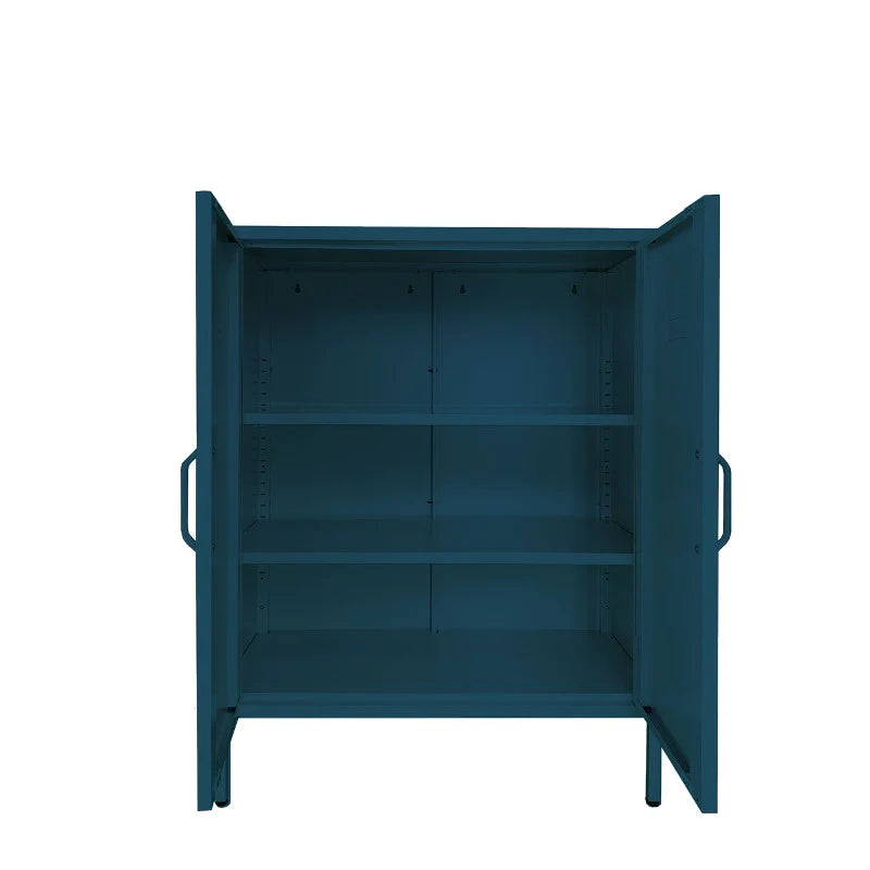 Edna Contemporary Metal Locker - Sea Blue