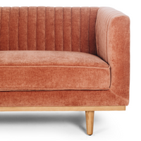 Art Deco 3 Seater Sofa - Amber Rose