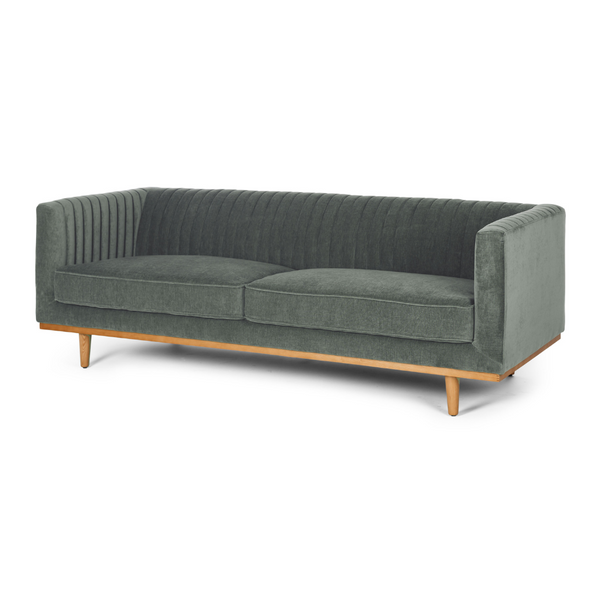 Art Deco 3 Seater Sofa - Spruce Green