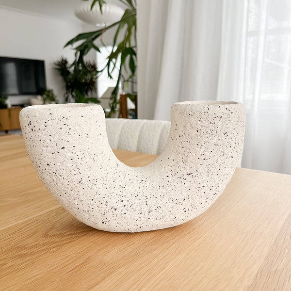 Mia Off-White Pipe Vase