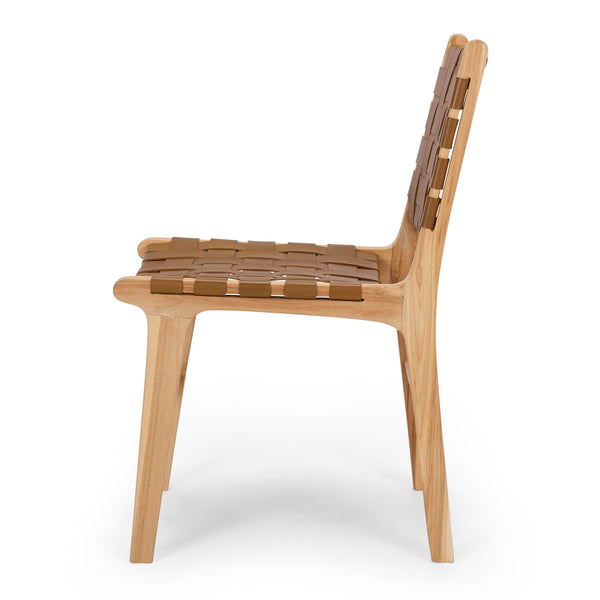 Indo Woven Dining Chair - Saddle