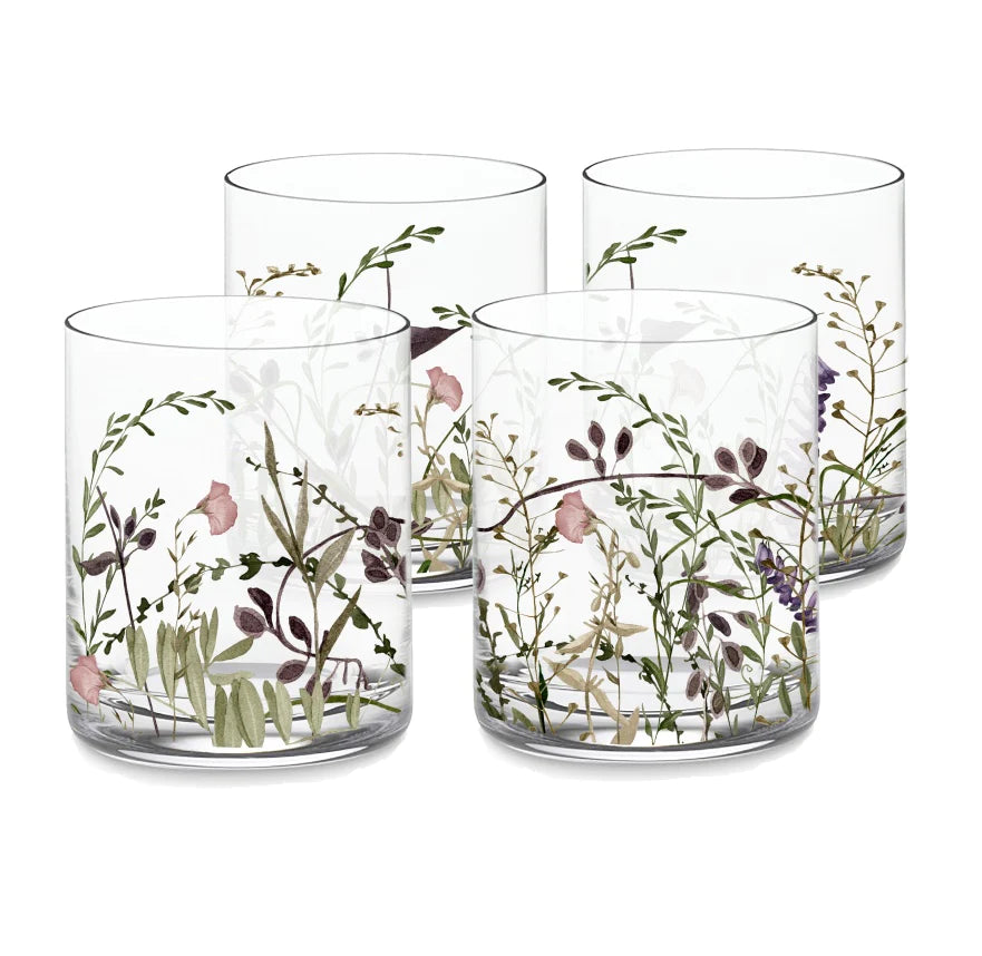 Wildflower Old Fashioned Glass - Set of 4