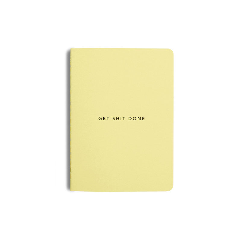 Get Shit Done Minimal Notebook - A5 - Soft Cover - Lemon