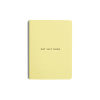 Get Shit Done Minimal Notebook - A5 - Soft Cover - Lemon