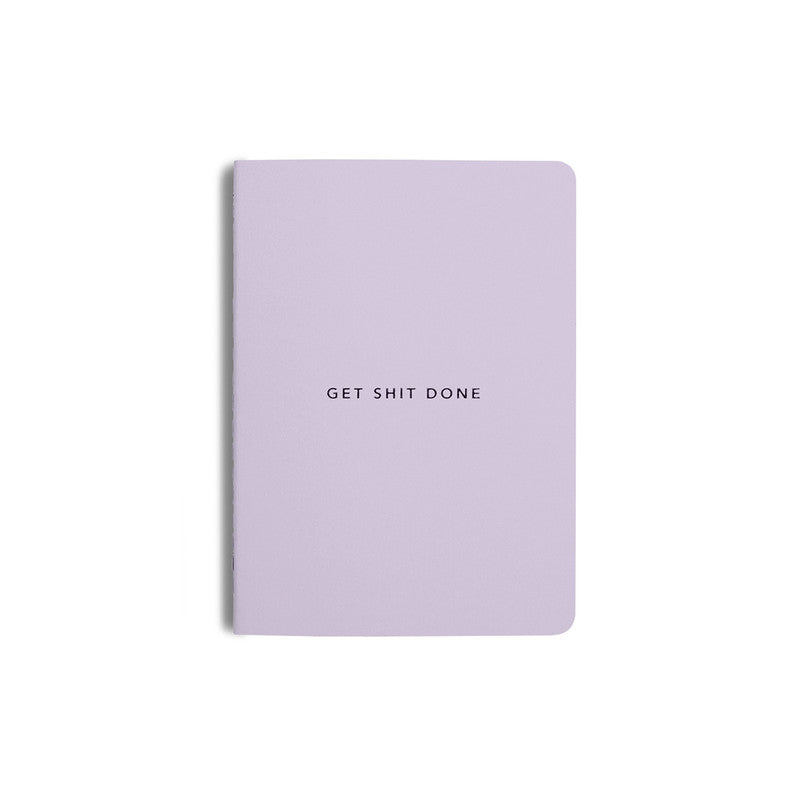 Get Shit Done Minimal Notebook - A5 - Soft Cover - Lilac