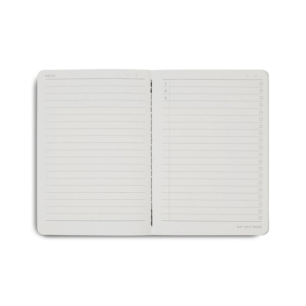 Get Shit Done Minimal Notebook - A5 - Soft Cover - Sand