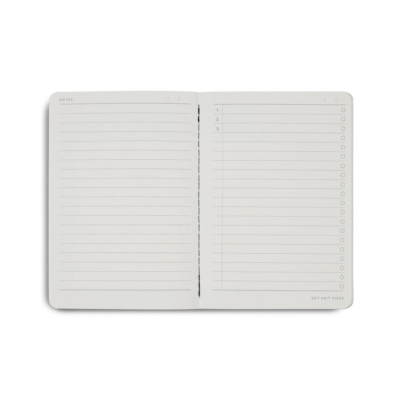 Get Shit Done Minimal Notebook - A5 - Soft Cover - Blue