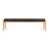 Indo Woven Bench seat - Black