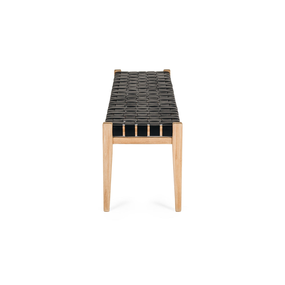 Indo Woven Bench seat - Black