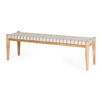 Indo Woven Bench Seat - Duck Egg