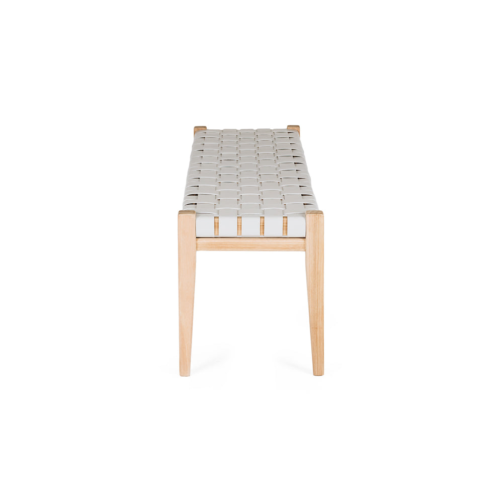 Indo Woven Bench Seat - Duck Egg