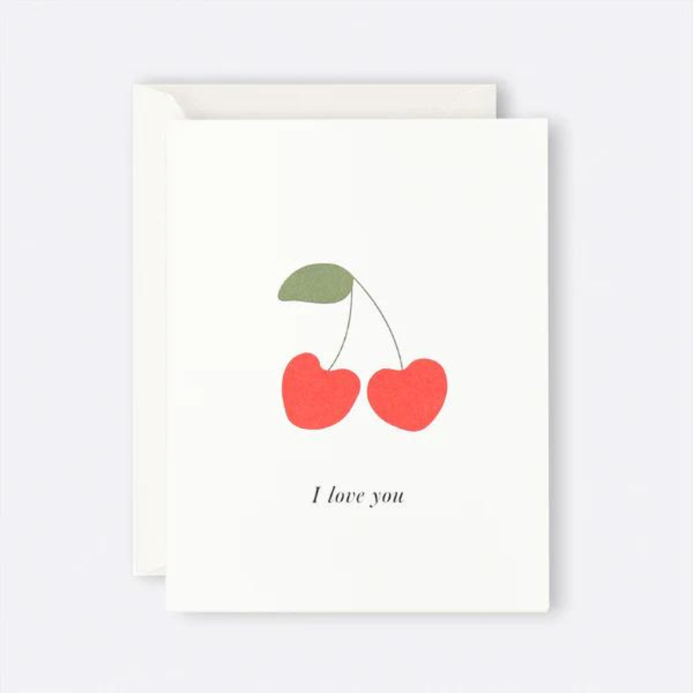 Card - I Love You Cherries
