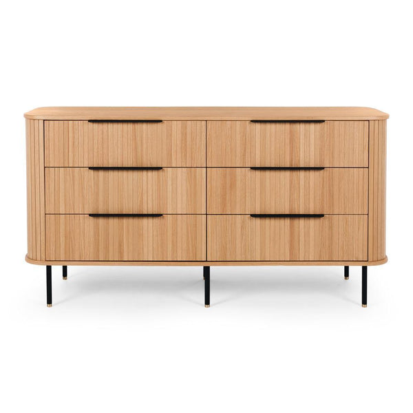 Anders 6 Drawer Dresser - Oak - Humble & Grand Homestore