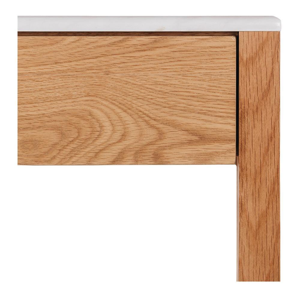 Avalon Natural Oak Desk - Marble Top - Humble & Grand Homestore