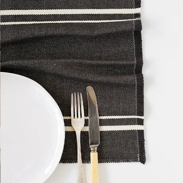 Barrydale Weavers Contemporary Place Mat - Charcoal - Humble & Grand Homestore