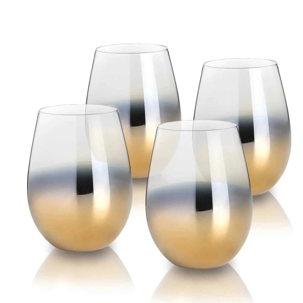 Cariso Gold Stemless Glasses - Set of 4