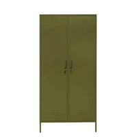 Clarence Contemporary Metal Locker - Olive - Humble & Grand Homestore