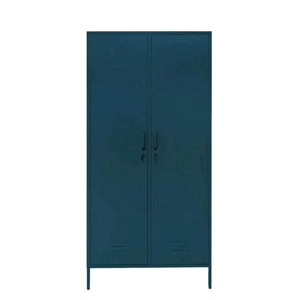Clarence Contemporary Metal Locker - Sea Blue - Humble & Grand Homestore