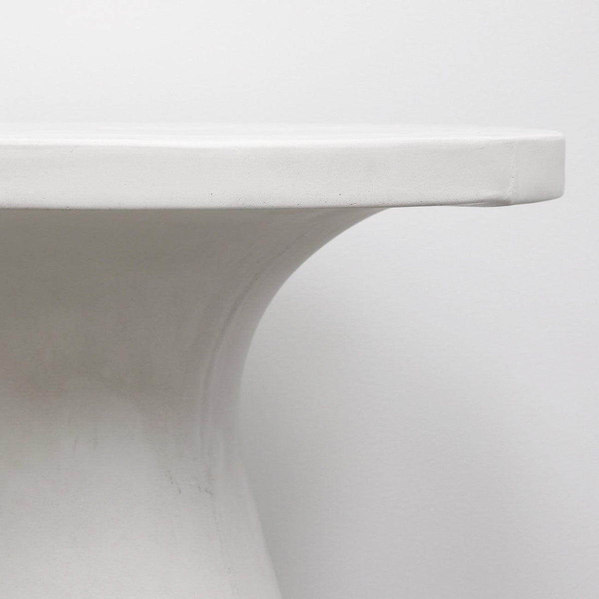 Corfu Concrete Pedestal Table - White - Humble & Grand Homestore