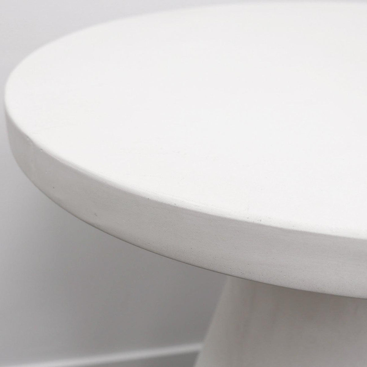 Corfu Concrete Pedestal Table - White - Humble & Grand Homestore