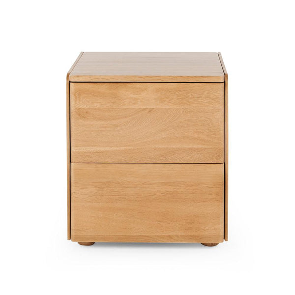 Cube Natural Oak Bedside - Oak Top - Humble & Grand Homestore
