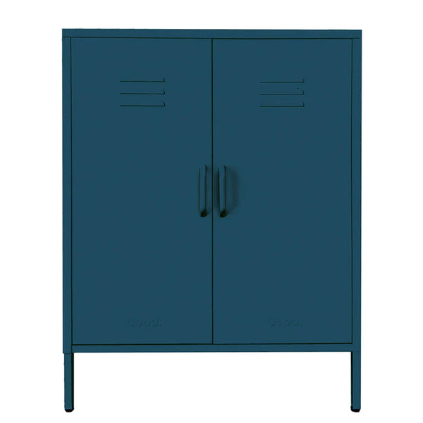 Edna Contemporary Metal Locker - Sea Blue - Humble & Grand Homestore