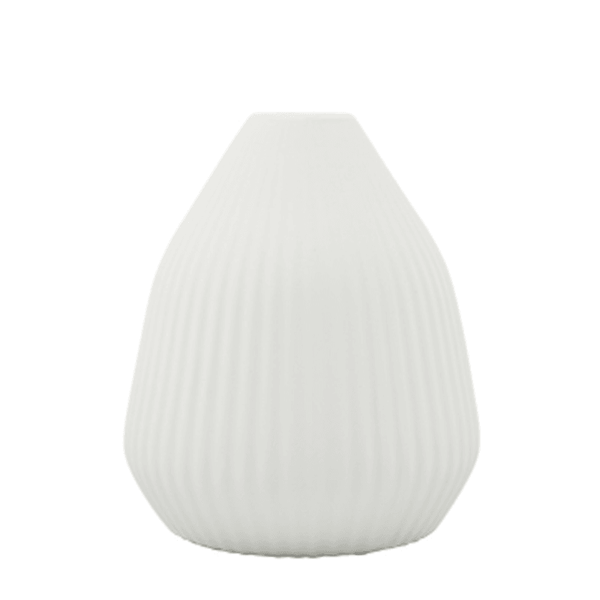 Elena Ribbed Tapered Ceramic Vase - Humble & Grand Homestore