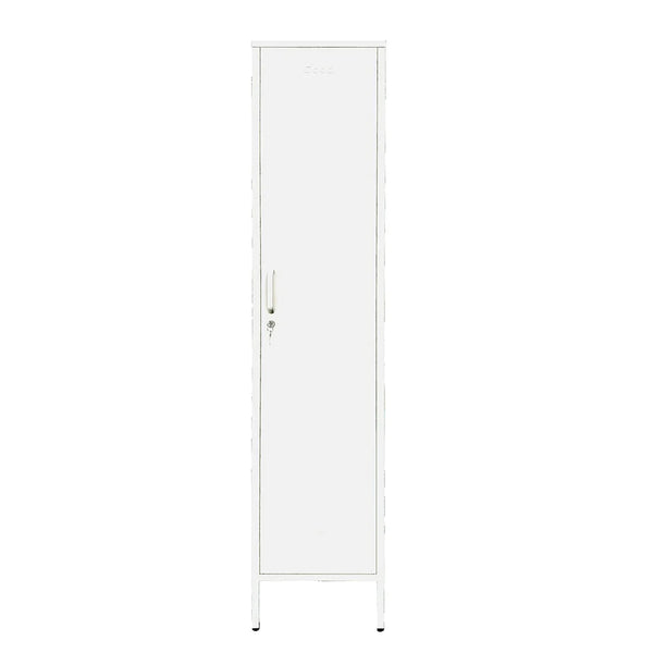 Ernest Contemporary Metal Locker - White - Humble & Grand Homestore