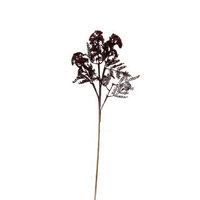Faux Wild Flower with Fern Spray - Burgundy - Humble & Grand Homestore