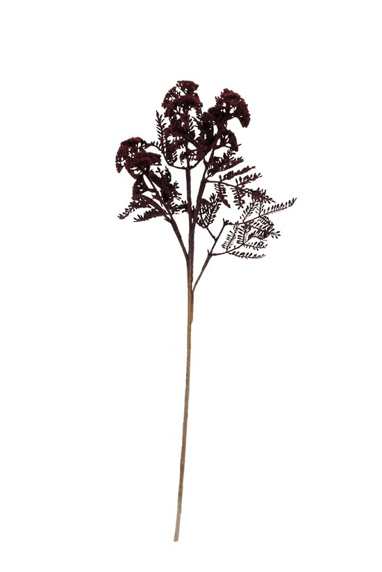Faux Wild Flower with Fern Spray - Burgundy - Humble & Grand Homestore